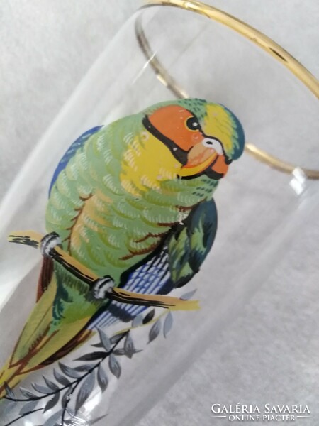 Decorative glass cup - / parrot