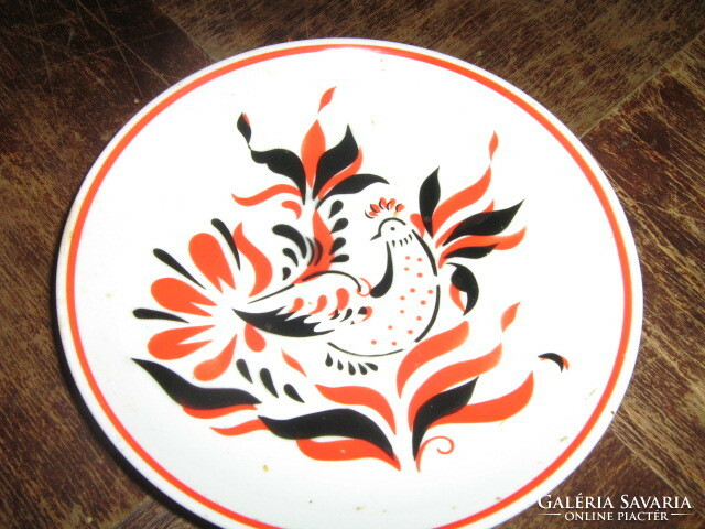 Hollóházi gerlés porcelán fali tányér