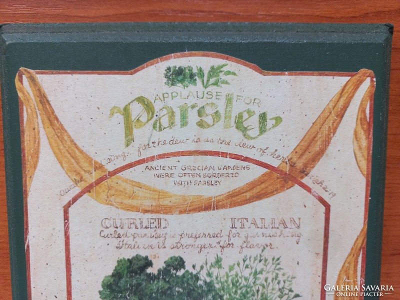 Wall decoration with kitchen parsley, hanger