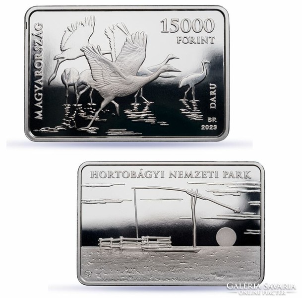 Hortobágy national park silver commemorative coin 2023 proof