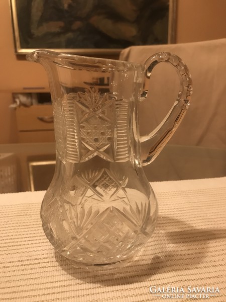 Polished crystal pourer, pitcher