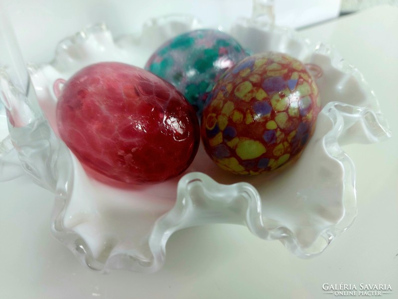 Üveg függeszthető húsvéti tojások, 3db együtt