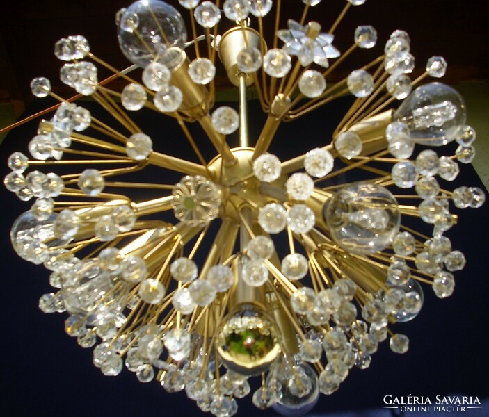 Sputnik crystal chandelier by Emil Stejnar