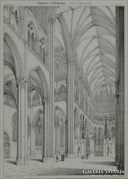 A. Newman lithograph: French cathedrals in Amiens