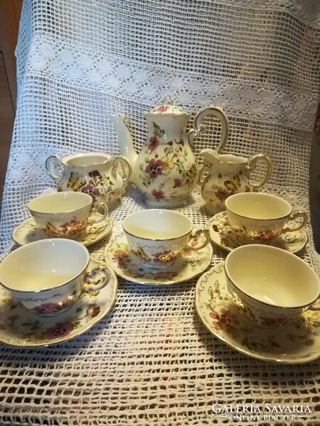 Zsolnay porcelain butterfly coffee set