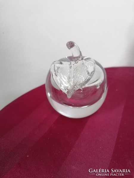 Paperweight - glass apple, desk decoration
