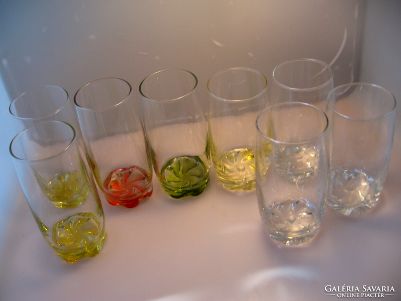 Soft drink, water, beer glass set mixed colors 5+3 pcs