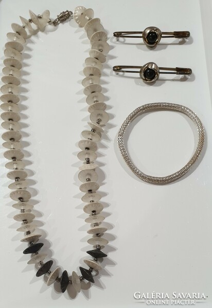 Old necklace, bracelet, badge