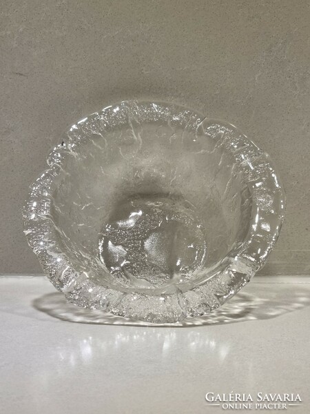 Norwegian magnor vintage ice glass bowl - '70s