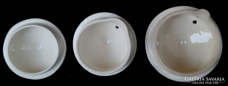 Dt/191. Mason's vista blue - 3-piece jug/sugar lid