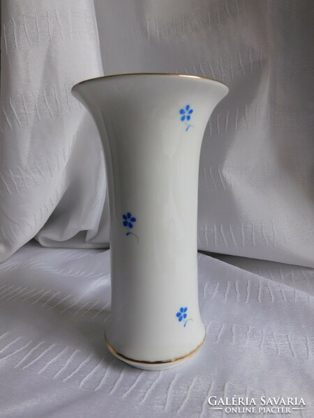 Herendi váza apró kék virágokkal - 11.7 cm