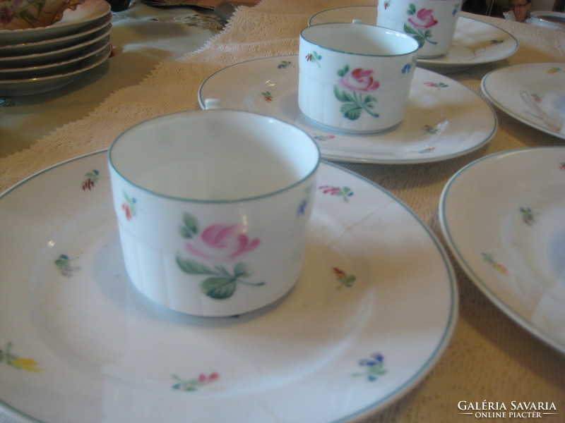 Viennese rose pattern, old Herend tea set, from the early 1900s