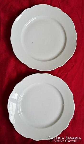 Old Zsolnay white plates 2 together
