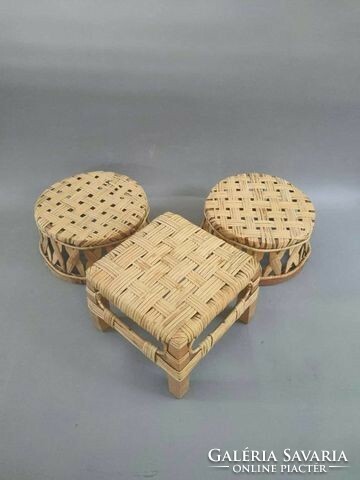 Indonesian banana leaf seat, small table set