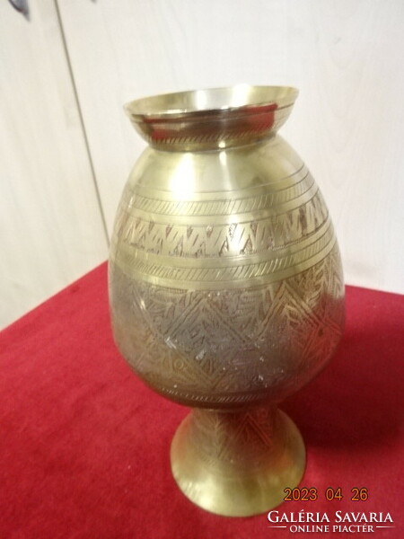 Indian copper vase, colored, height 21.5 cm. Jokai.