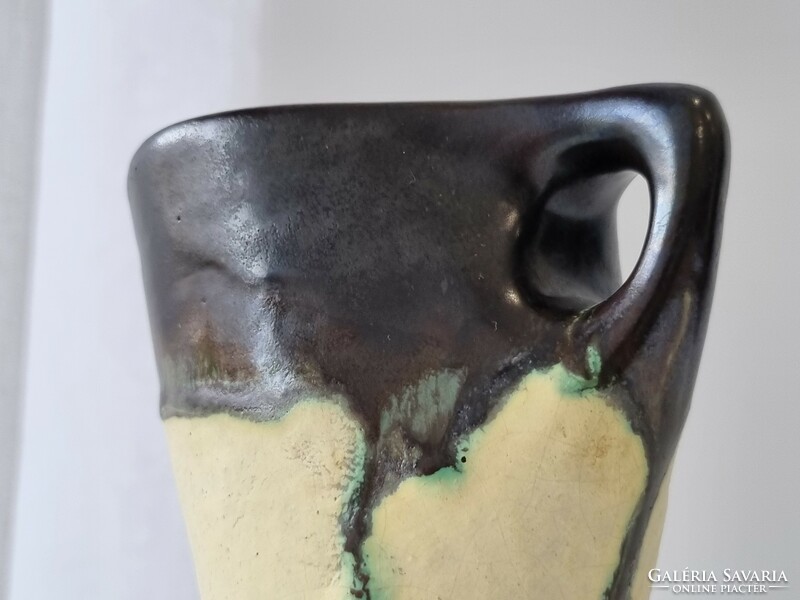 Kerámia füles váza / kiöntő - szép, régi gyűjtői darab