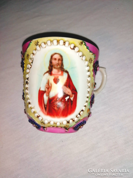 Antique pilgrimage cup of the Sacred Heart of Jesus