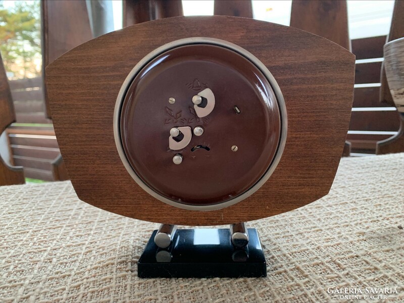 Mom working table clock, phosphorescent, wooden