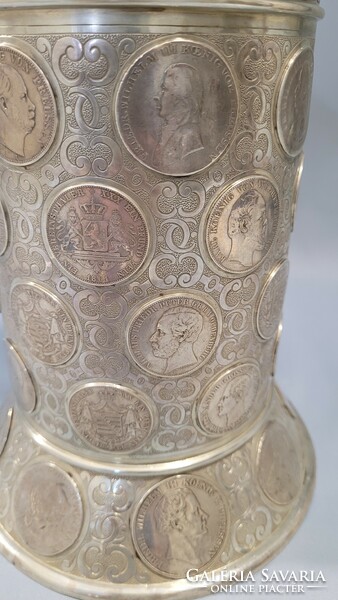 Antik ezüst érme korsó ( Münzhumpen )