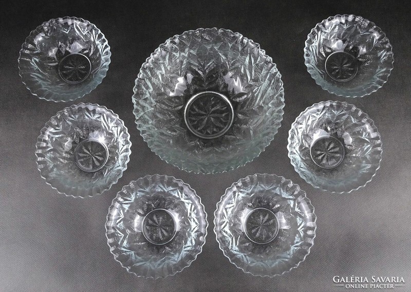 1M784 Salgotarján glass serving bowl set in box 
