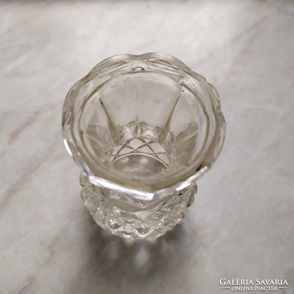 Miniature polished glass vase for sale!