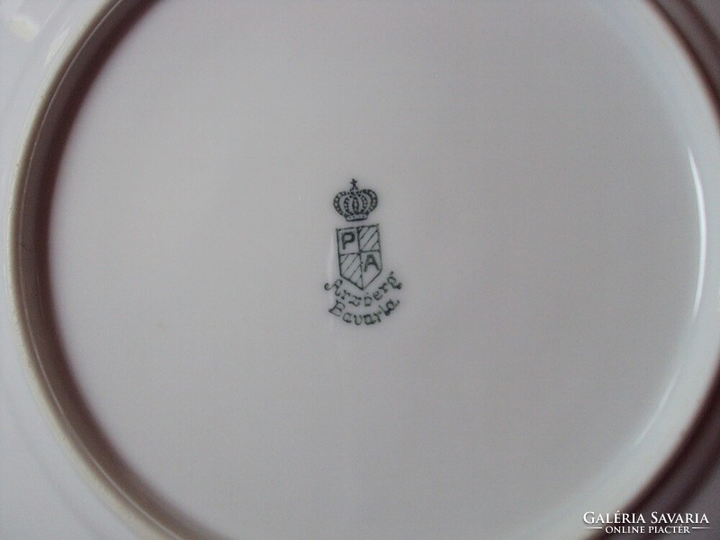 Retro régi porcelán süteményes kis tányér virág mintás 2 db Bavaria P. A. Arzberg