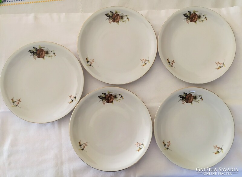 Alföldi porcelain flower plate set for sale! 5 pcs
