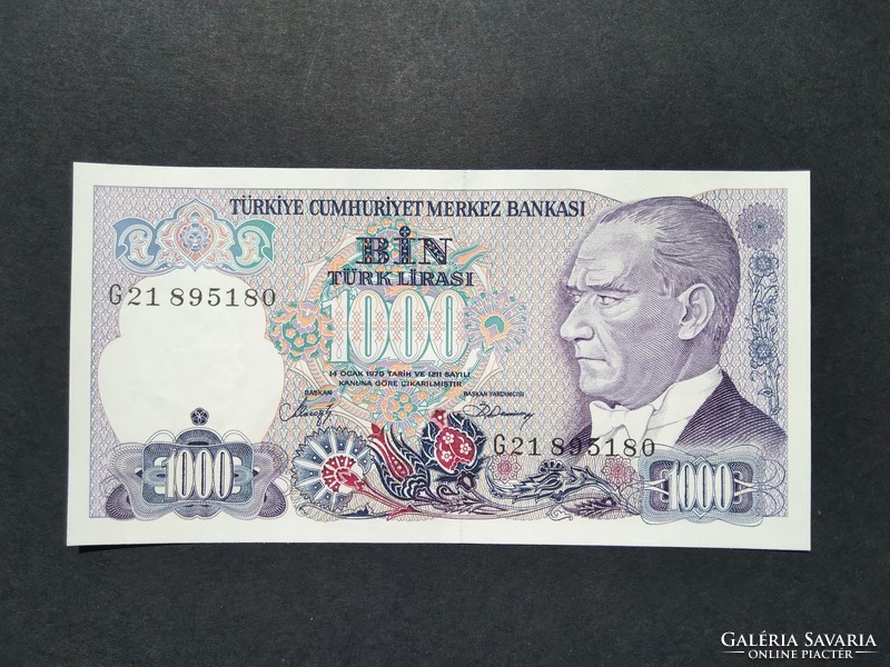 Törökország 1000 Líra 1988 Unc