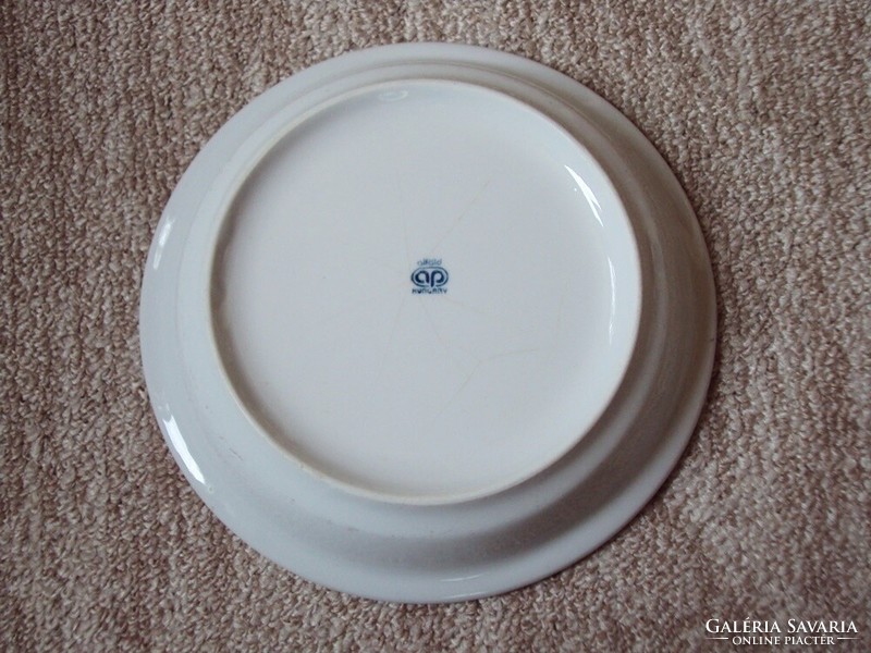 Retro porcelain old flat plate factory kitchen lowland porcelain, blue border
