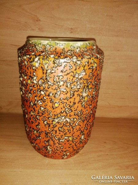 Tófej iparművész kerámia váza - 19 cm magas (1/d)