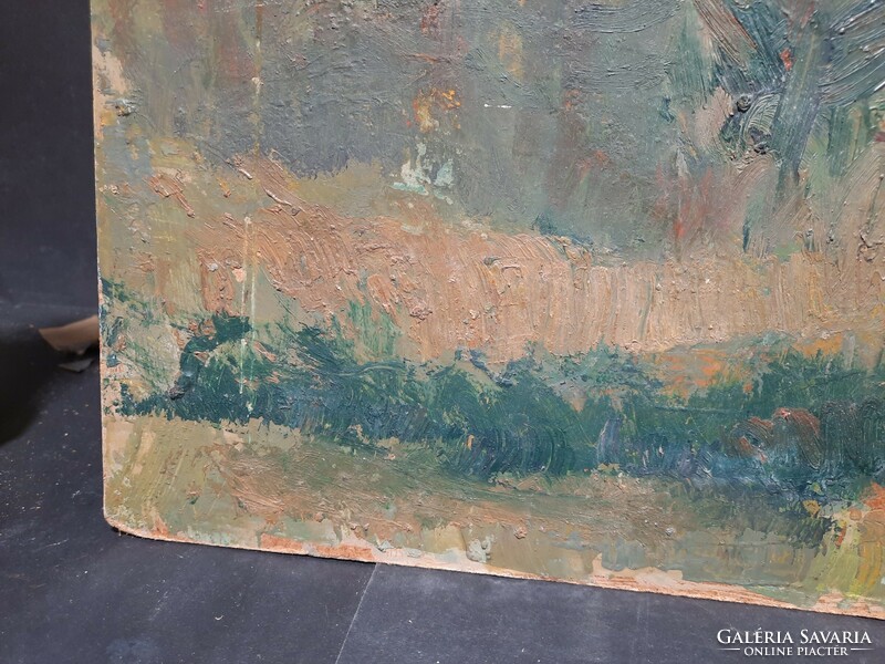Emil Gádor: rocky landscape, original picture gallery olive tree