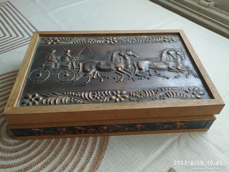 Wooden gift box with copper inlay for sale! Card holder box for sale!