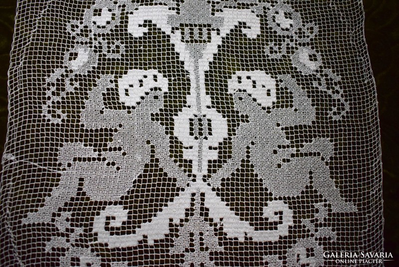 Antique crochet lace puttos, tablecloth, curtain, decorative pillow image insert 30 x 41 cm x 2 pairs of fillets