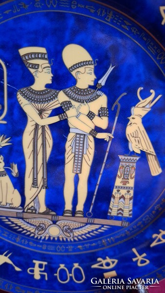 Ancient Egyptian porcelain decorative bowl, wall plate 1 (l3696)