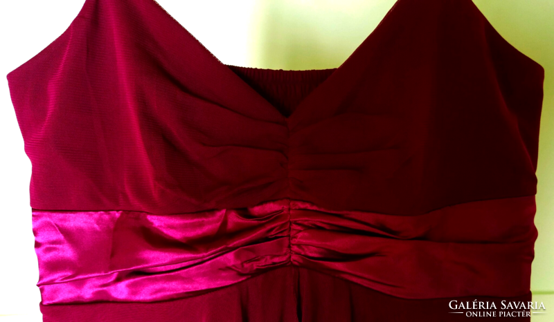 Bonprix burgundy red chiffon casual dress + bolero set