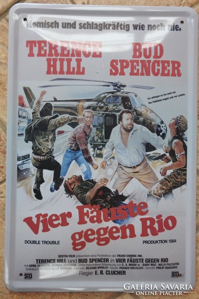 Bud Spencer és Terence Hill zománckép plakátkép- zománc kép filmplakát - zománctábla