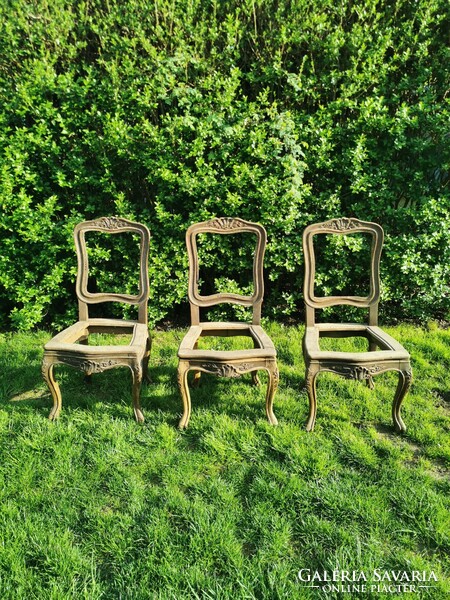 3 db Antik tölgyfa szék / Foglalkozós