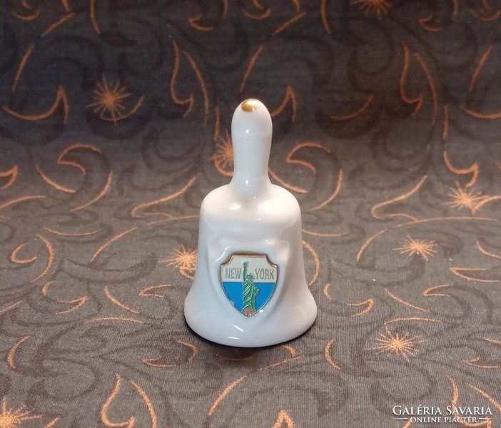 American porcelain bell, New York travel souvenir