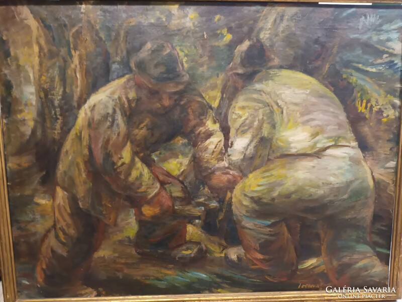 Torma Imre Favágók Festmény