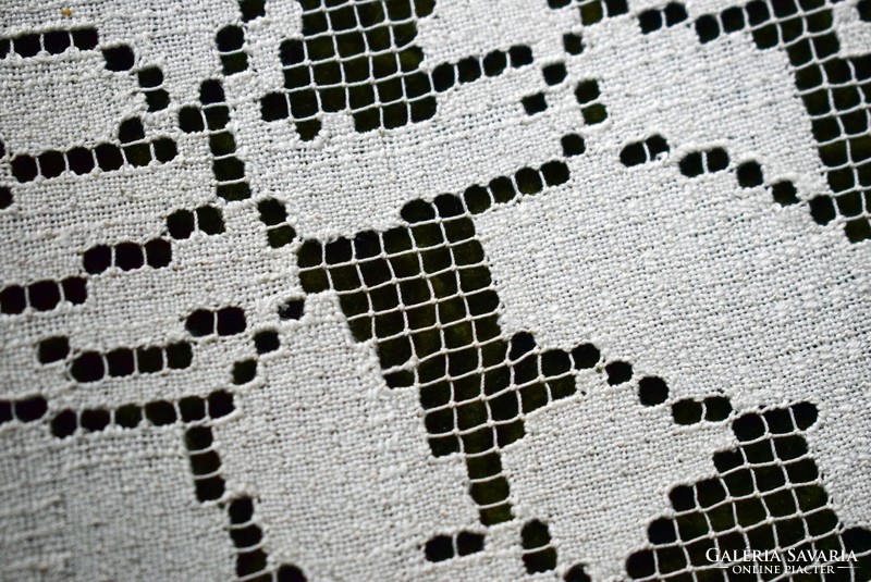 Antique lace puttos in the rain curtain, decorative pillow, picture insert 25.5 x 25 cm filet