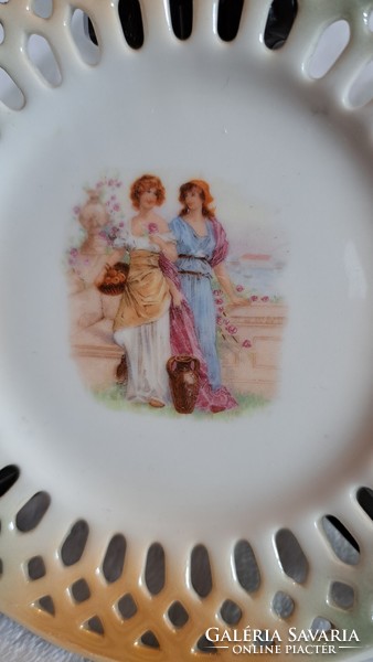 Antik Victoria porcelán kistányér (L3695)