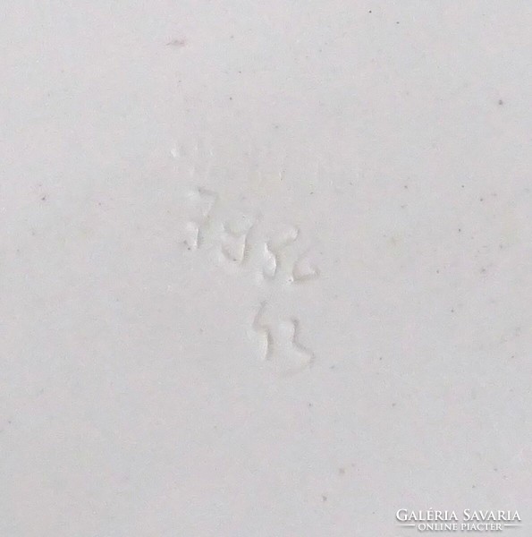 1M857 Virágmintás Herendi porcelán mogyorós tálka 17.5 cm
