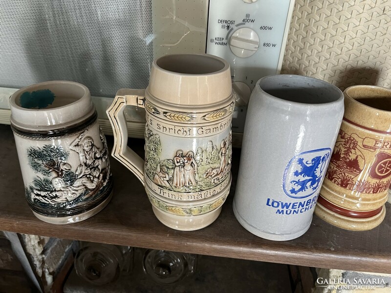 Antique marked beer mugs