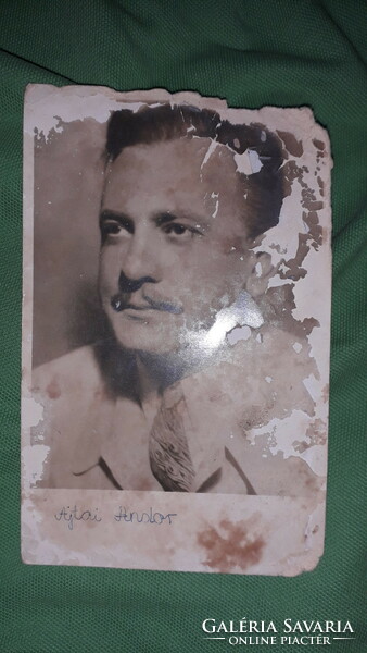 Antik fotó képeslap ÁLDOR fotó AJTAY ANDOR filmművész portré a képek szerint