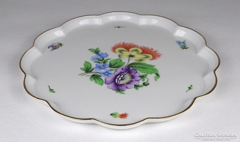 1M857 Herend porcelain hazelnut bowl with floral pattern 17.5 Cm