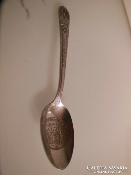 Spoon - usa - silver plated - embossed - anniversary - 16 x 3.5 cm - old - marked - flawless
