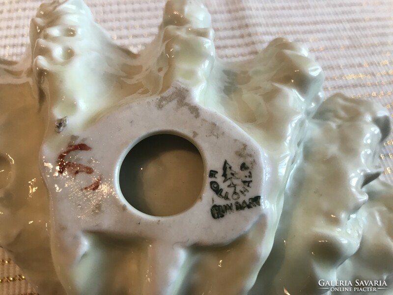 Holóháza porcelain shell-shaped decorative bowl