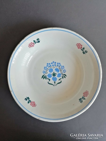 Pruzsinszky j. Fiai Bélapátfalva, Apatfalvi antique hard earthenware plate, bowl - ep
