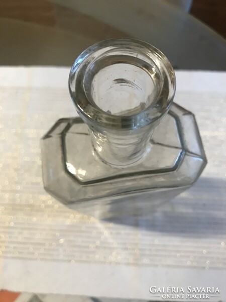 Tokba öntött régi kereskedelmi üveg 30 cm