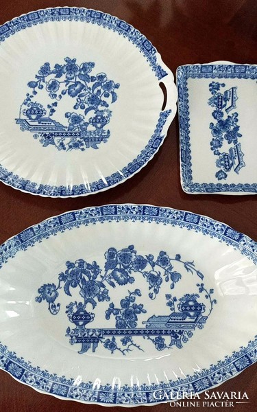 Blue patterned German porcelain serving set